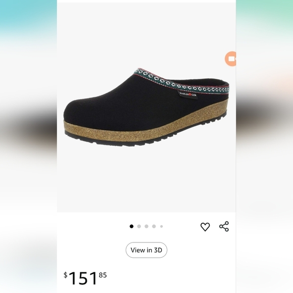 Haflinger Black Mules with Patterned Trim - Picture 1 of 16